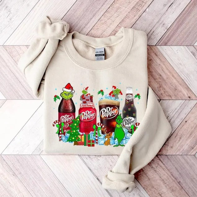 Griiinchmas Christmas Sweatshirt, Dr Pep Xmas Hoodie, Griiinchmas Xmas Tshirt, Christmas Gift for Coke Lovers, Griiinchmas Dr Pep T-shirt, sweater and Hoodie