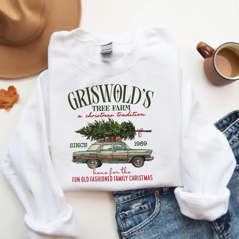 Grisswold Christmas Tree Farm Shirt, Merry Christmas Christmas Vacation, Family Christmas Sweatshirt, Christmas Retro Sweater, Cozy Season, Cozy Vibes