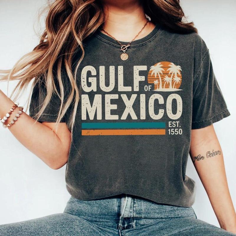 Gulf Of Mexico Est 1550 T-Shirt, Texas Alabama Mississippi Florida Beach Shirt, Mexico Lover Tee, Trending Top