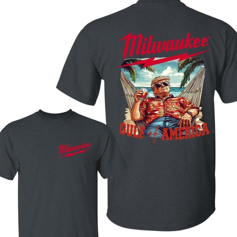 Gulf of America Milwaukee Shirt , Retro Beach Vibes, Trump Shirt, For Men, For Women