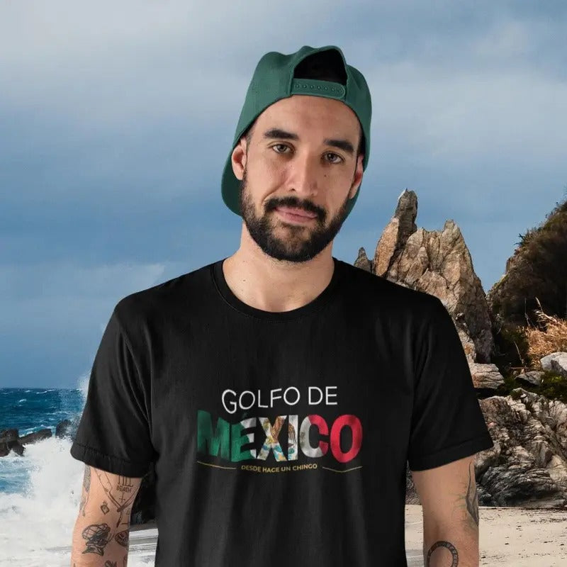 Gulf of Mexico Black Classic T-shirt, Show your Mexican Pride, Historical Geography Gift, Mexico T-shirt, Political T-shirt, Statement Tee