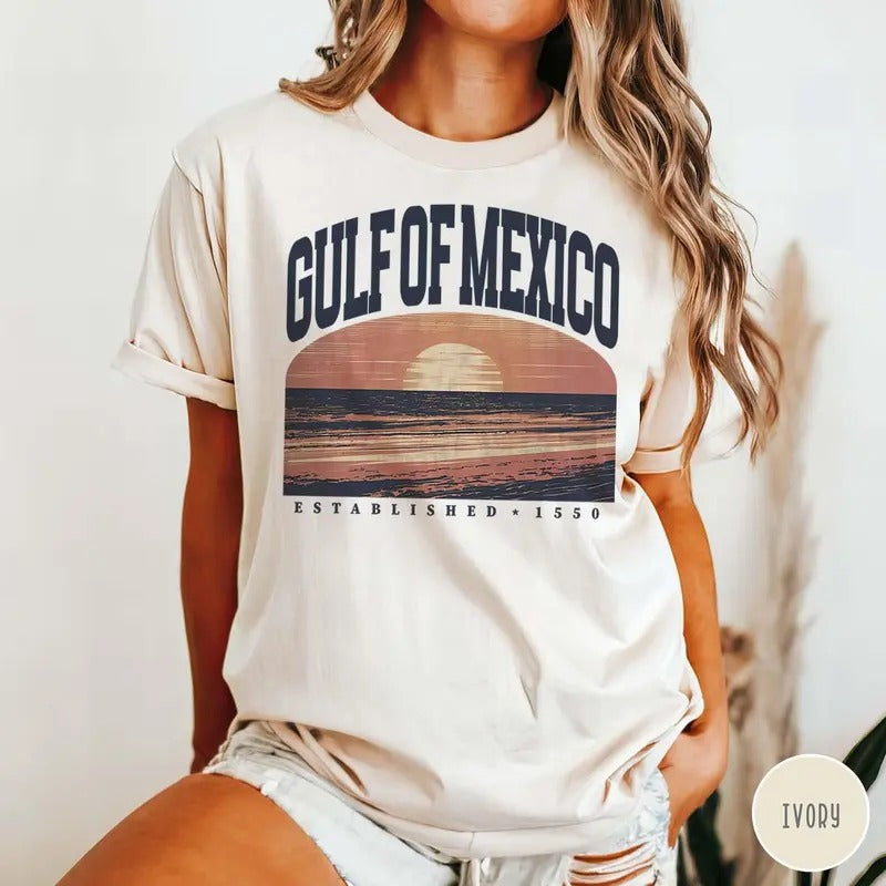 Gulf of Mexico Shirt Gulf Coast Shirt Mexico Beach Shirt Texas Alabama Mississippi Florida Beach Crewneck Mexico Gift for Mexico Lover Gift