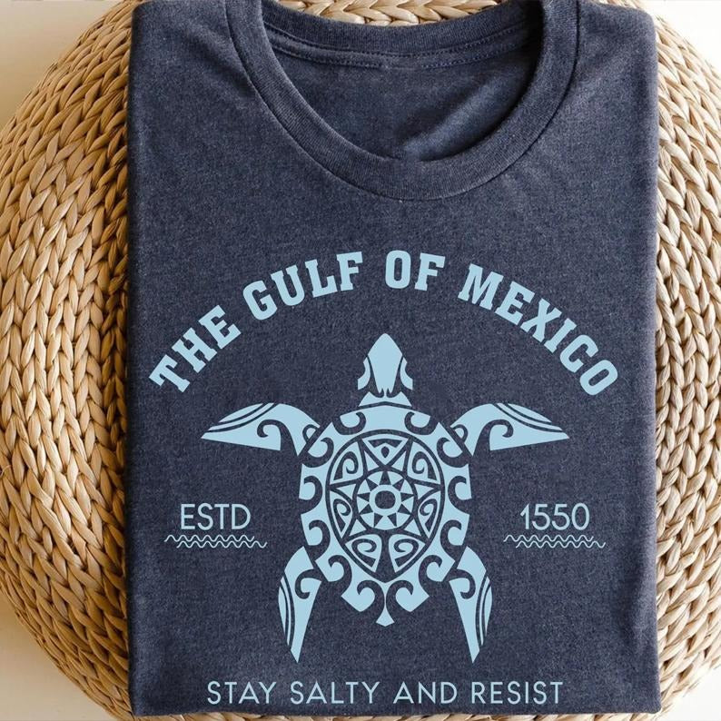 Gulf of Mexico Stay Salty Resistance Shirt, Resist Shirt, Democrat Shirt, vintage graphic tee, unisex menswear streetwear top