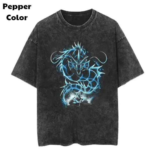 Gyarados Evolution Print Vintage Tee, Gyarados T-Shirt, Pokemon Graphic Tees, Pokemon Shirt, Unisex Anime Shirt, Menswear Womenswear Streetwear