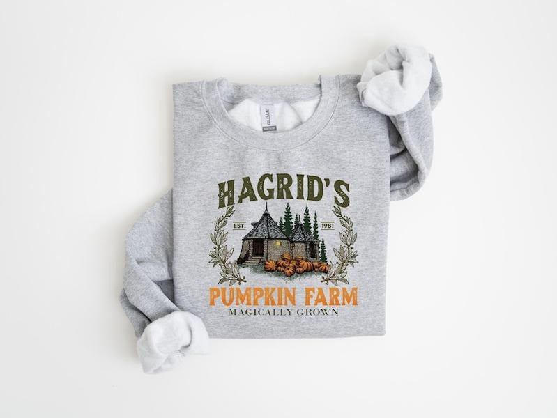 Hagrid's Pumpkin Farm Sweatshirt, Thanksgiving 2024, Fall Sweatshirt, Halloween Sweatshirt, Pumpkin Sweatshirt, Fall Shirt,Book Lover Gift T-shirt, sweater and Hoodie