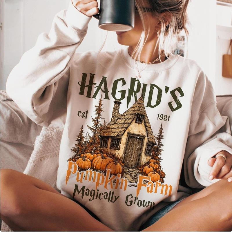 Hagrid's Pumpkin Farm est 1981 Fall Season Sweatshirt, Autumn Retro Pumpkin Patch Tee, Pumpkin Season Fall Vibes Shirt, Fall Girl Pumpkin Spice Gift