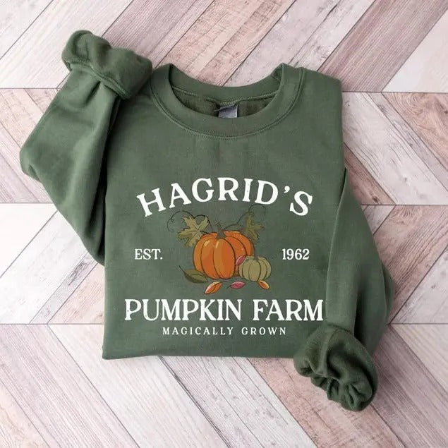 Hagrid's Pumpkin Patch Sweatshirt, Thanksgiving 2024, Fall Sweatshirt, Halloween Sweatshirt, Pumpkin Sweatshirt, Fall Shirt,Book Lover Gifts