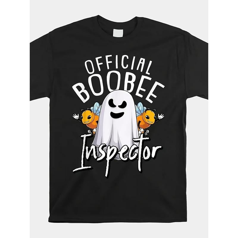 Halloween Official Boobee Inspector Men's T-shirt 100% Cotton Short Sleeve 2024 T-Shirt Crew Neck Graphic Print T-Shirt made in usa