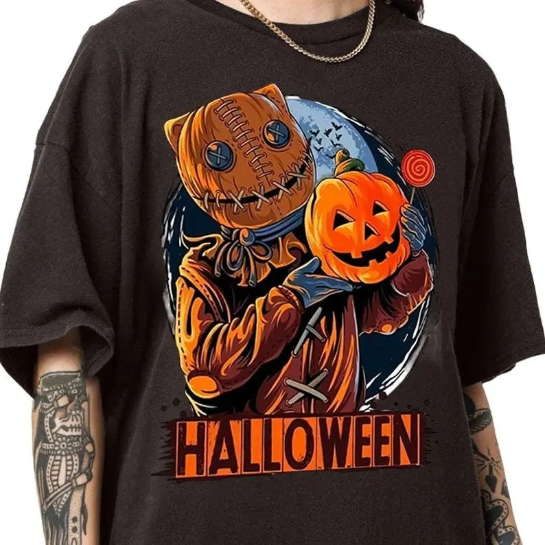 Halloween Shirt ,Vintage Halloween Crewneck Sweater, Halloween Women's Sweatshirt, Halloween Pumpkin Horror Shirt
