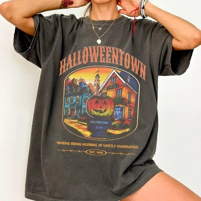 Halloweentown Est 1998 Comfort Colors shirt, Halloweentown University shirt, Halloween Shirt, Retro Halloweentown shirt, Halloween Pumpkin