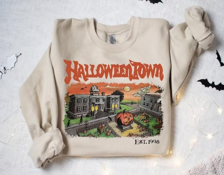 Halloweentown Est 1998 Sweatshirt, Halloweentown University, Retro Halloweentown Sweatshirt, Fall Sweatshirt, Halloween Sweatshirt