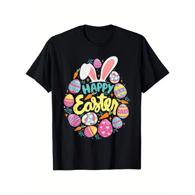 Happy Easter - Colorful Eggs Egg Hunting Jesus Christ T-Shirt, Unisex - Easter, Christmas Clearance, Valentine'S Day, Carnival, Winter Gifts for Parents, Friends, Family and Coworkers made in usa
