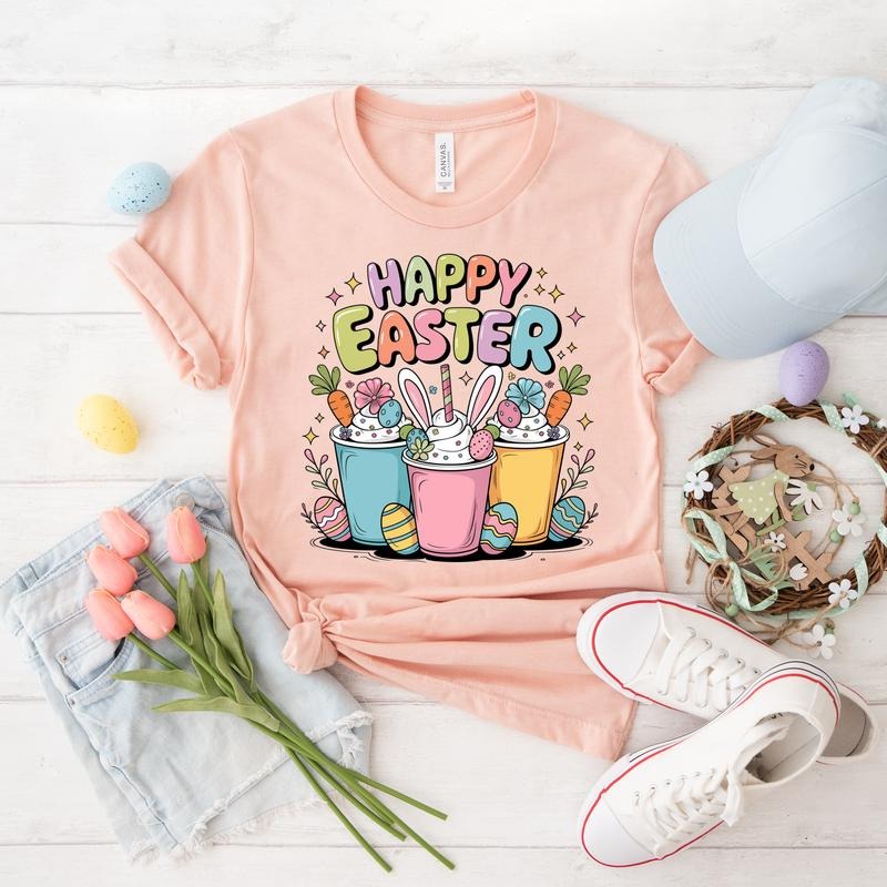 Happy Easter Cups DTF Transfers - THIS IS NOT A SHIRT