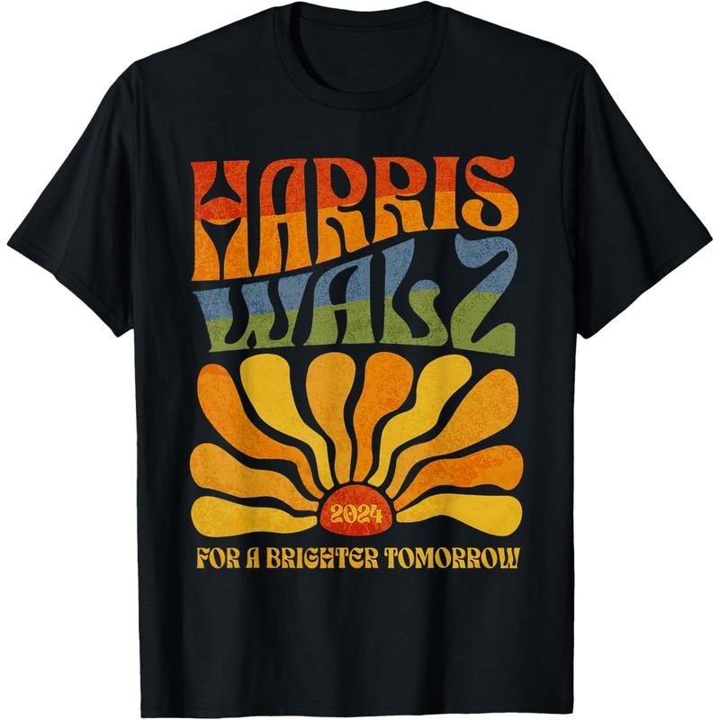 Harris Walz For A Brighter Tomorrow 2024 T-Shirt made in usa