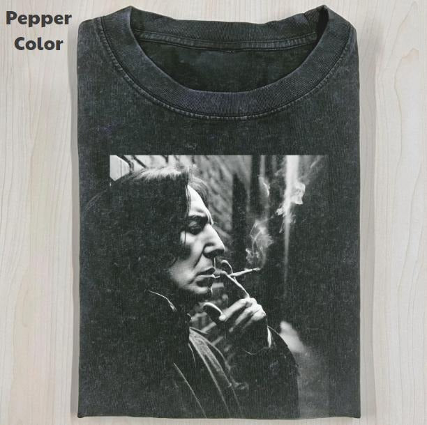 Harry Potter Vintage Graphic Tee, Severus Snape Smoking T-Shirt, Movies Tee, Unisex Meme Cringe Funny Dumb Shirt, Menswear Womenswear Streetwear Cotton Comfort