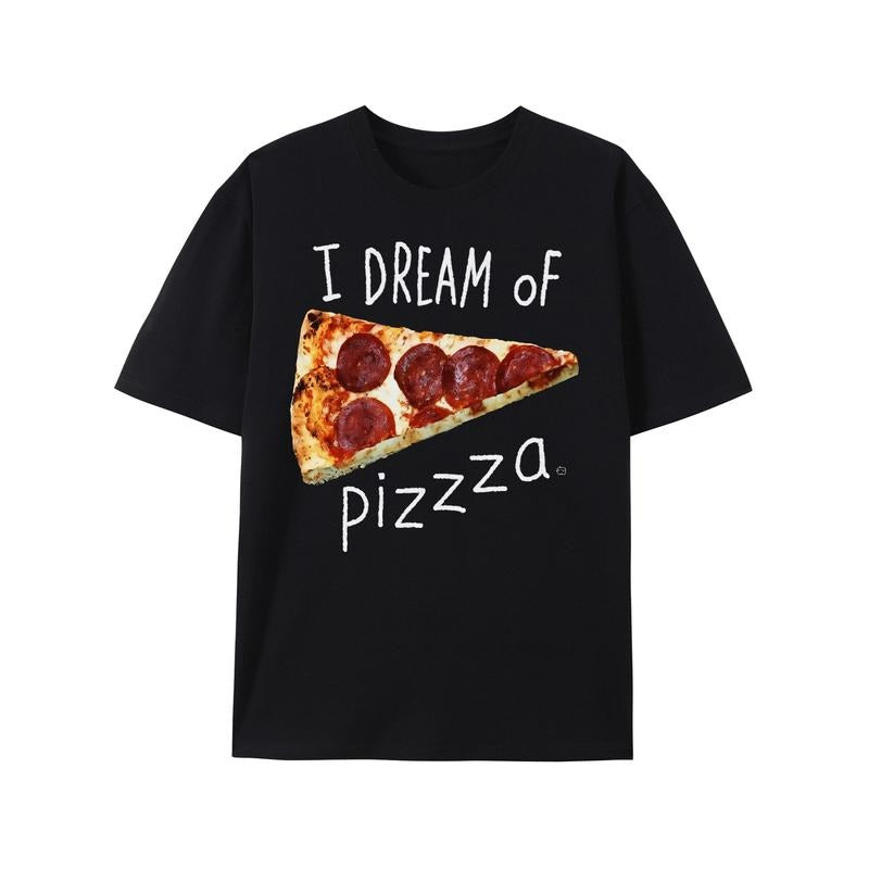 Haywood & Main I Dream Of Pizza Graphic Cotton Short-Sleeve T-Shirt made in usa