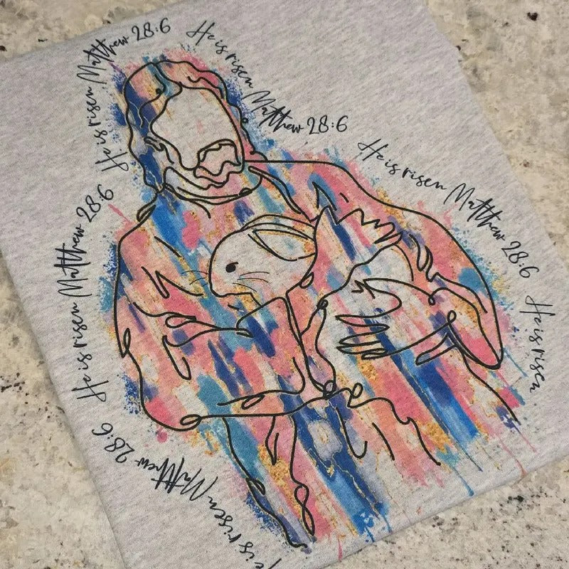 He is risen Easter Graphic Tee or Sweatshirtstyle{n002}2