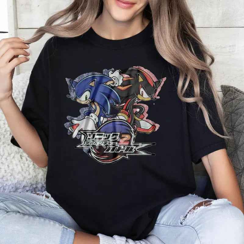 Hedgehog Shadow T-shirt, Japanese Anime Hero, Anime Manga Shirt