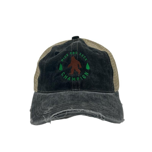 Hide and Seek Champion Hat Funny Bigfoot Graphic Cap Funny Hats Sarcastic  Funny Sarcastic  Novelty Caps for Men Standard