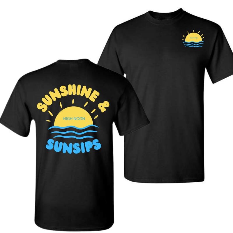High noon Crewneck Shirt, Sunshine And Sunsips, Nooners Pullover
