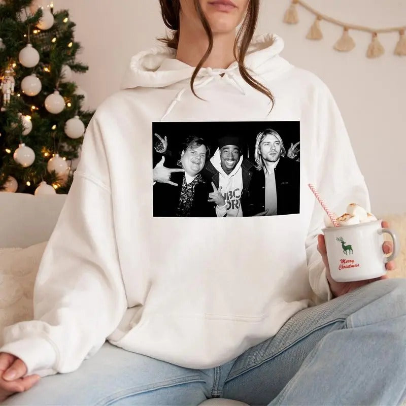 Hip Hop Music Unisex Men's Cotton Crew Hoodie Sweatshirt T Shirt, 90s Streetwear Hip Hop Tee, Unisex Sweater Pullover Tee