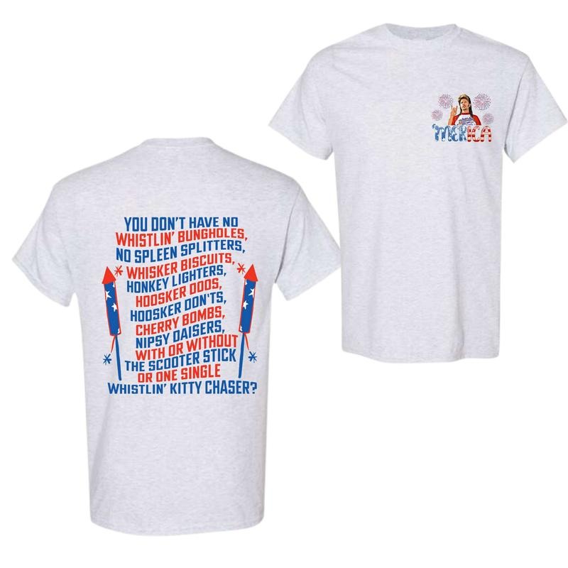 Holiday, 2-sided Joe Dirt Merica July 4th Shirt Funny Joe D, Funny 4th of July Shirt, Clothing, Cotton, Full Color, Full Size Classic Menswear
