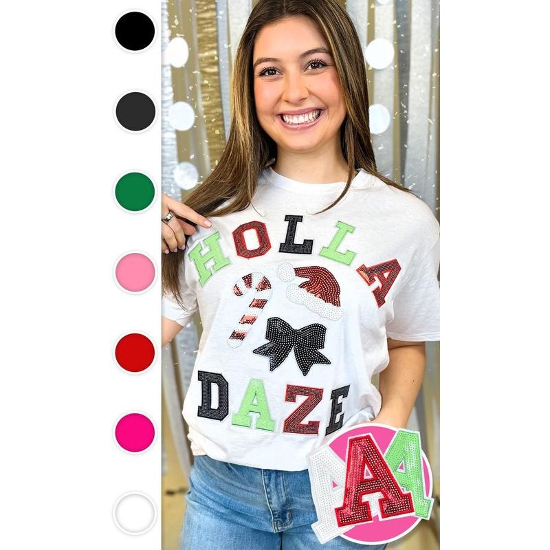 Holla Daze Sequin Graphic T-Shirt