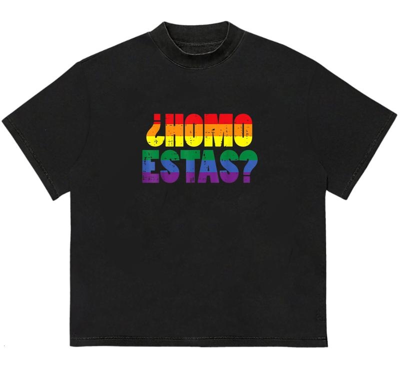 Homo Estas T-Shirt Retro Vibes Relaxed Fit Soft Cotton Trendy Fit Street Style