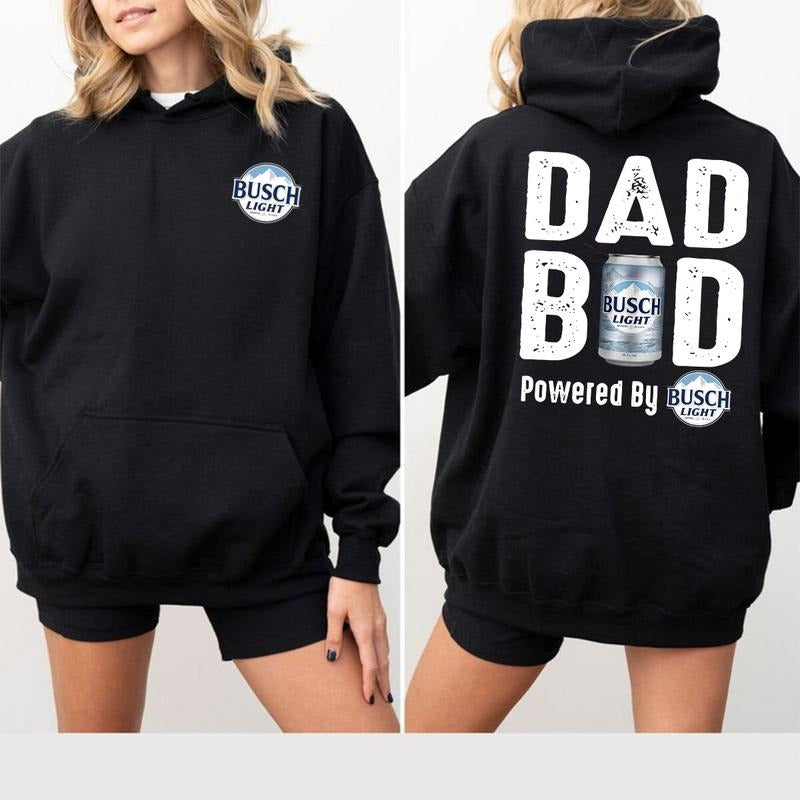 Busch Light Dad Bod Powered By Busch Light T-shirt/Sweatshirt/Hoodie, Classic Fit, Cotton, 100% Cotton, Available in Multiple Colors, Sizes S to 3XL christian apparel