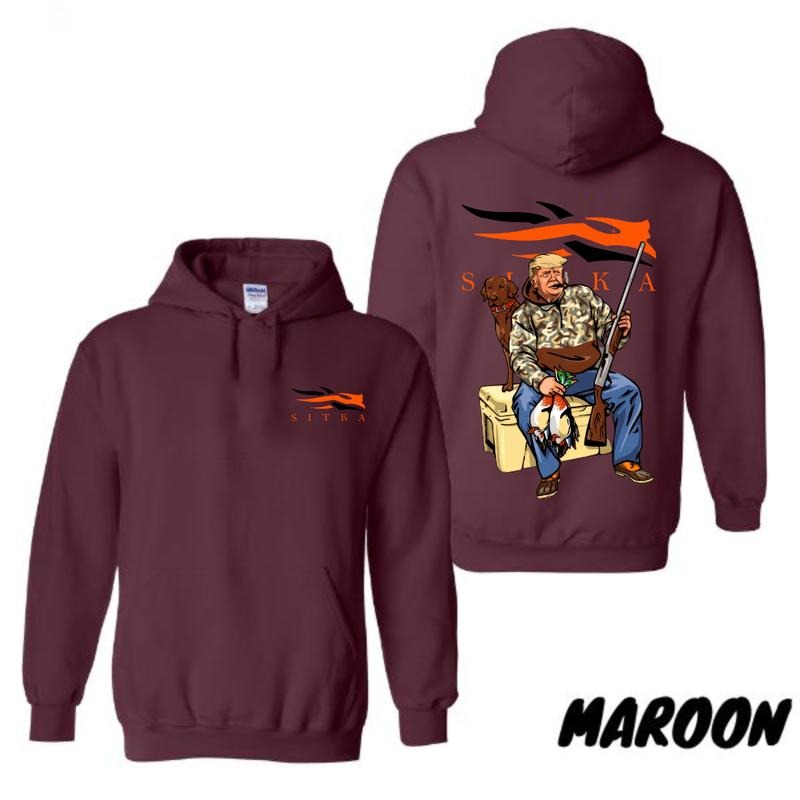 Sitka Hunting T-shirt/Hoodie - 47th US President 2-Sided Design T-shirt/Hoodie Vintage Style Unisex T-shirt/Hoodie, Vintage for Men and Women