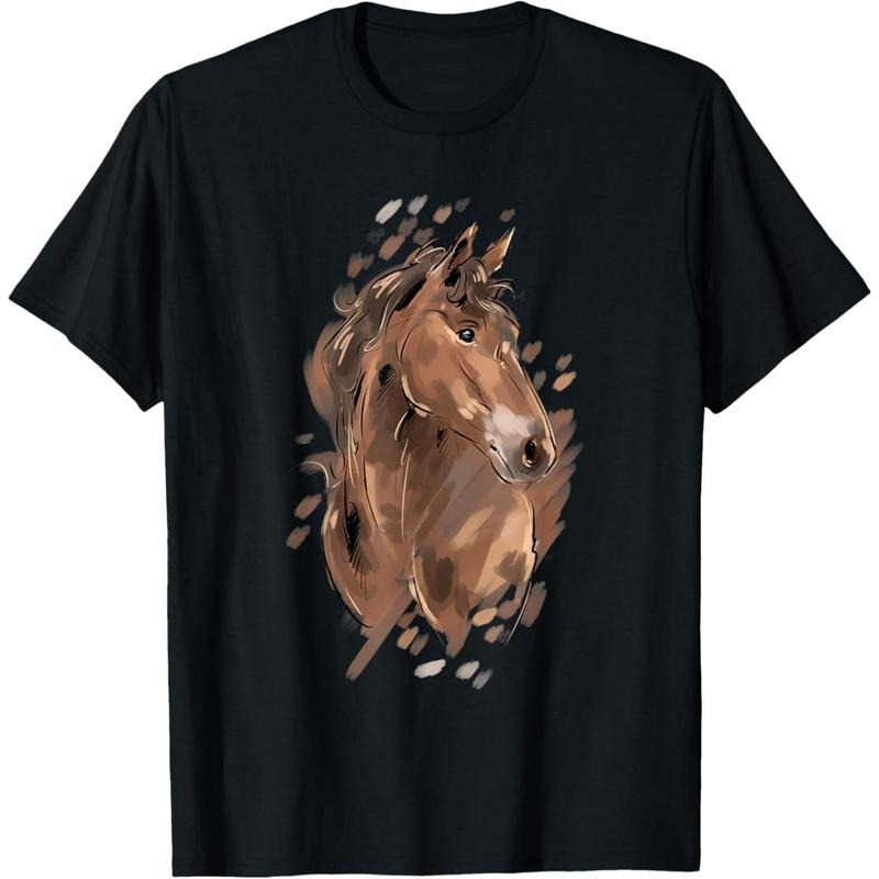Horse Riding Graphic Women Horseback Horse Owner Equestrian T-Shirt made in usa