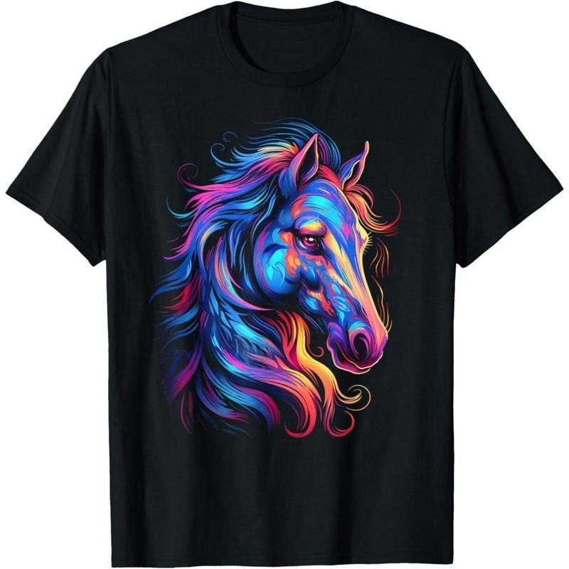 Horse Shirt For Women Teen Girls Beautiful Horse Graphic T-Shirt made in usa