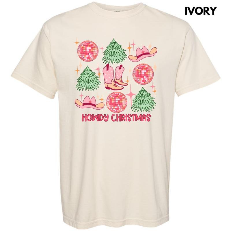 Howdy Christmas Collage Comfort Colors T-Shirt 'NLB'