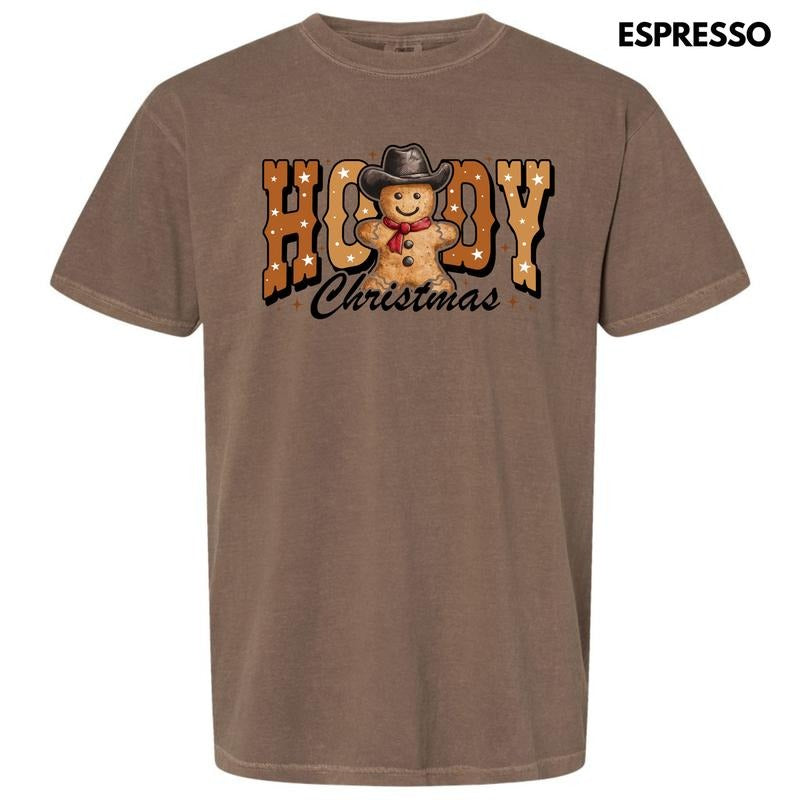 Howdy Gingerbread Christmas Comfort Colors T-Shirt 'NLB'