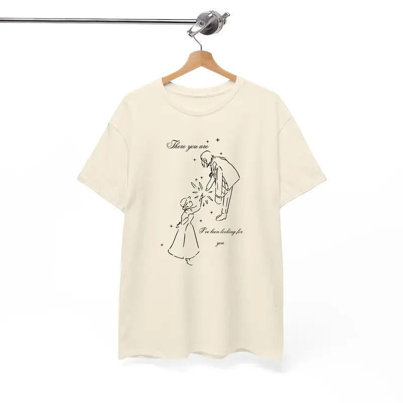 Howl And Sophie Calcifer Anime T-Shirt, Howls Moving Castle Tee - Cotton