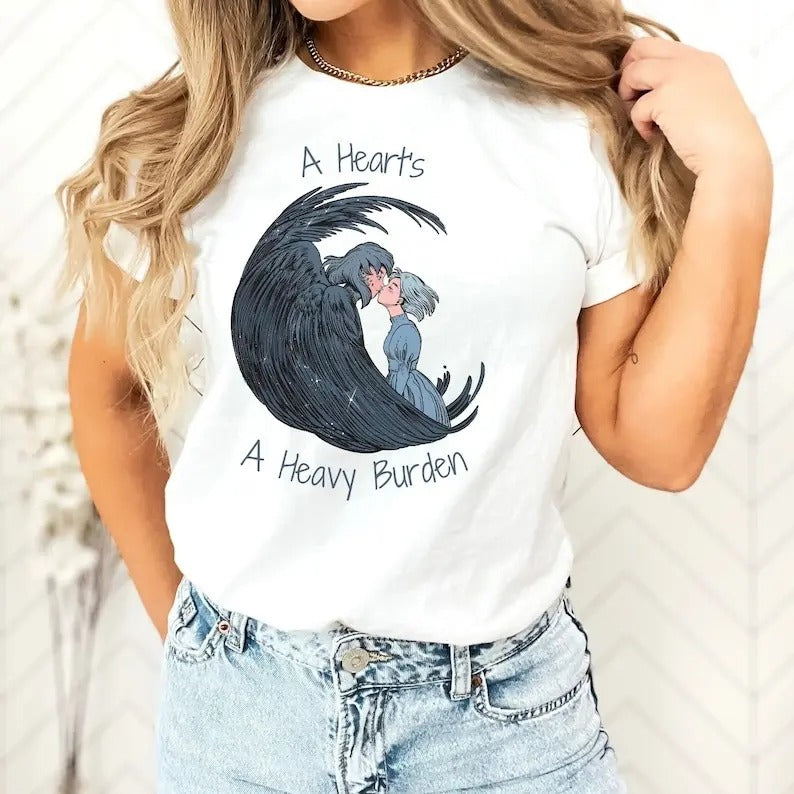 Howl's Moving Castle Inspired Howl & Sophie "A Heart's A Heavy Burden" Women's Shirt