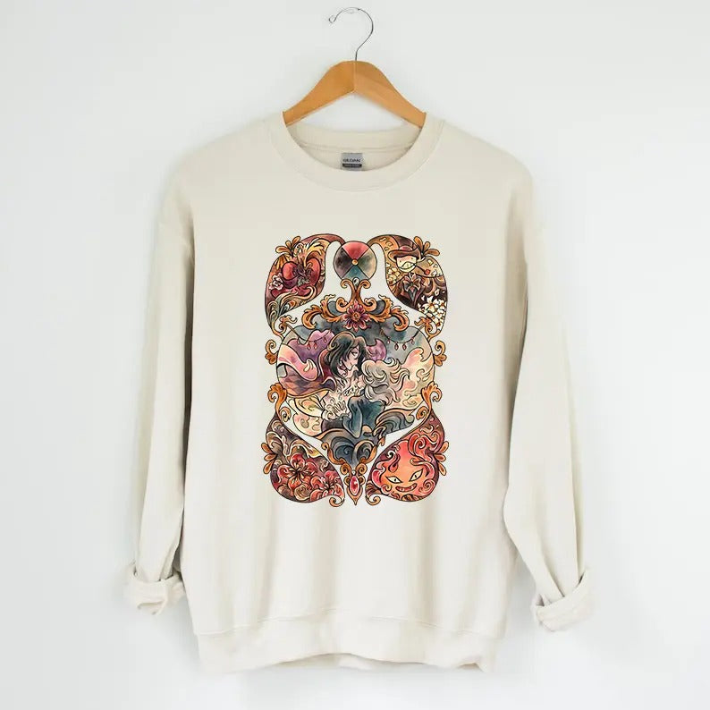 Howl's Moving Castle Sweatshirt, Howl and Sophie Shirt, Ghibli Shirt, Hayao Miyazaki, Studio Ghibli Gift, Anime Howls Moving Castle Shirtstyle{n002}2