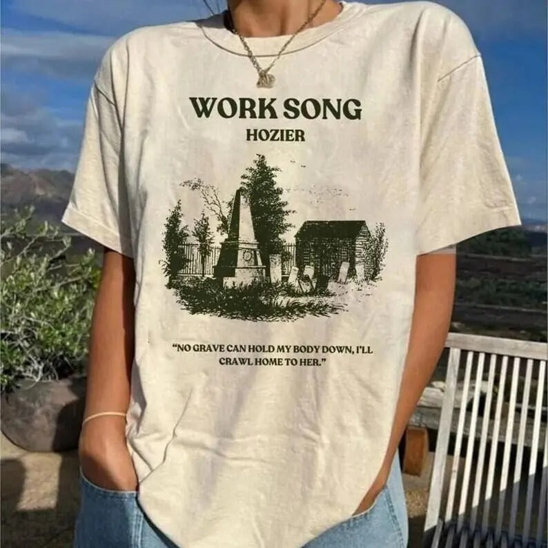 Hozier Work Song Tour 2024 T-Shirt, Hozier T-Shirt, Hozier Fan Gift Shirt, Unreal Unearth Tour 2024 Shirt, Hozier Tour Merch Music Fans Gift T-shirt Unisex, Gift for Women and Men