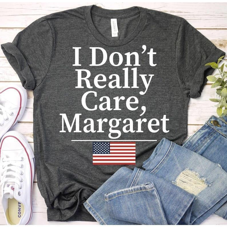 I Don't Really Care Margaret-Vance Shirt,Funny Minimalist JD Vance Shirt,Trump Vance Shirt,Republican Tee,Trump Support,USA flag Vance Shirt