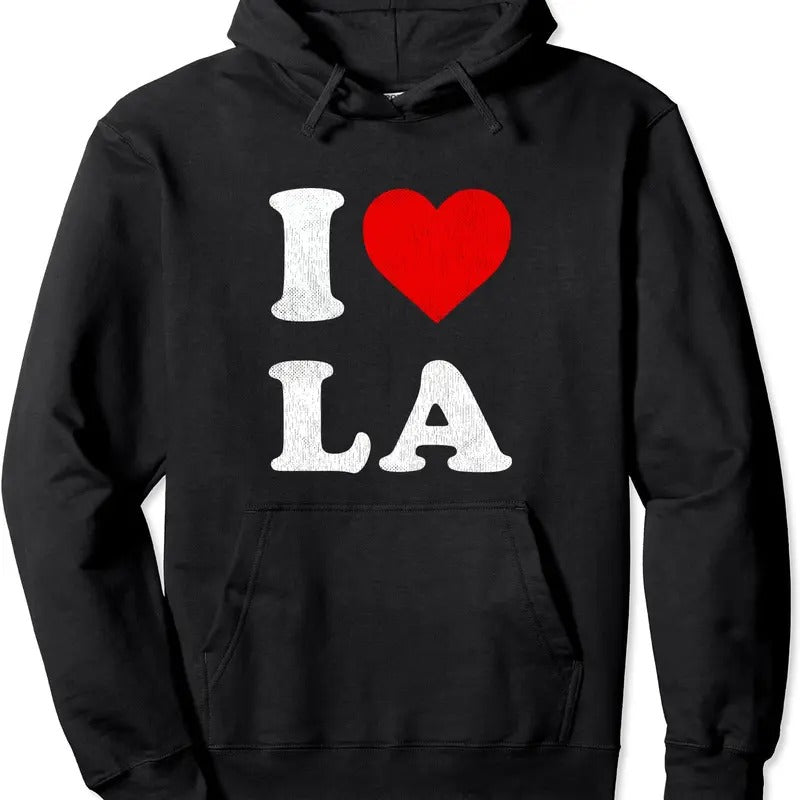 I Heart LA Souvenir I Love Los Angeles Hoodie | Unisex Hooded Sweatshirt