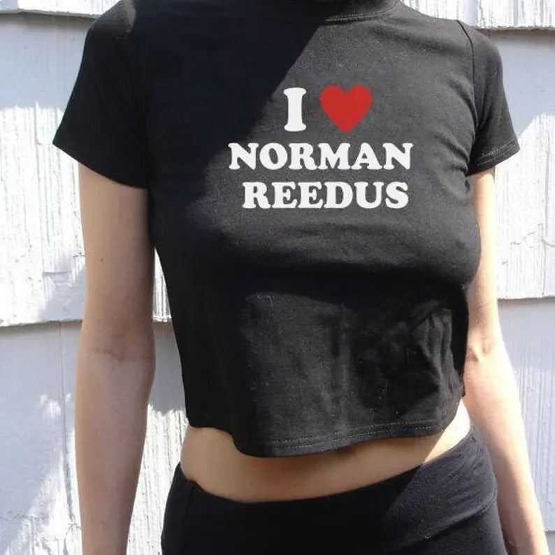 I Heart Norman Reedus | Movie TV Actor | I heart | I love | 90s Aesthetic | Grunge Clothing, I Love Top Tee Shirt, Trendy Tee, Trendy t-shirt, , Gift For Him, Gift For Her, Menswear Cotton Classic Casual Basic Short Sleeve