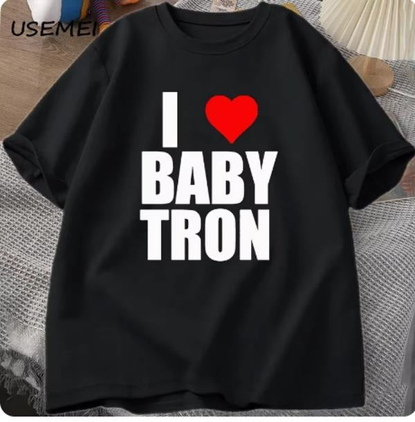 I LOVE BABYTRON T Shirt Men Rapper T-Shirt Shittyboyz Streetwear Harajuku Cotton Unisex Casual Short Sleeve Tee Oversized, Gift For Him, Gift For Her, I love T-Shirt, I heart shirt, Love Shirt, Unisex Shirt