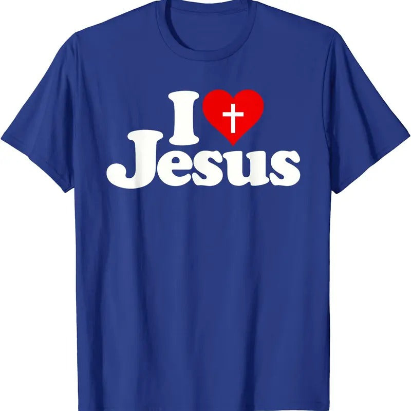I LOVE JESUS T-Shirt | Unisex Cotton Tee, Size S-5XL