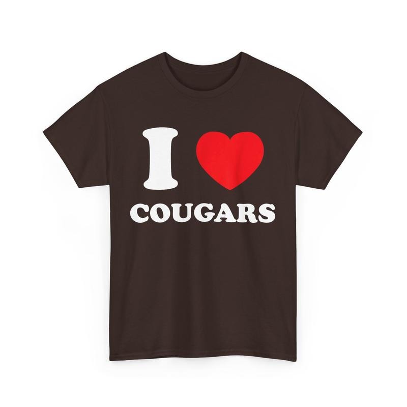 I Love Cougars Shirt I Heart Cougars Shirt Funny Cougar Tamer Shirt Funny Gift For Valentine Cougars T-shirt I Love Heart Cougars Shirt T-shirt, sweater and Hoodie