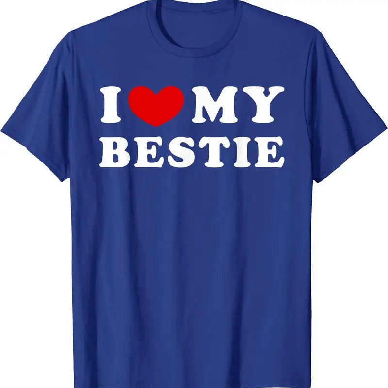 I Love My Bestie Shirt, I Heart My Bestie T-Shirt | Unisex Cotton Tee, Size S-5XL