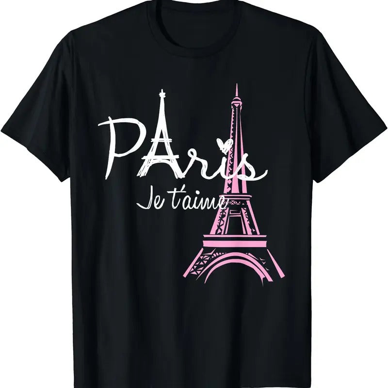 I Love Paris Eiffel Tower France French Souvenir T-Shirt | Unisex Cotton Tee Gifts