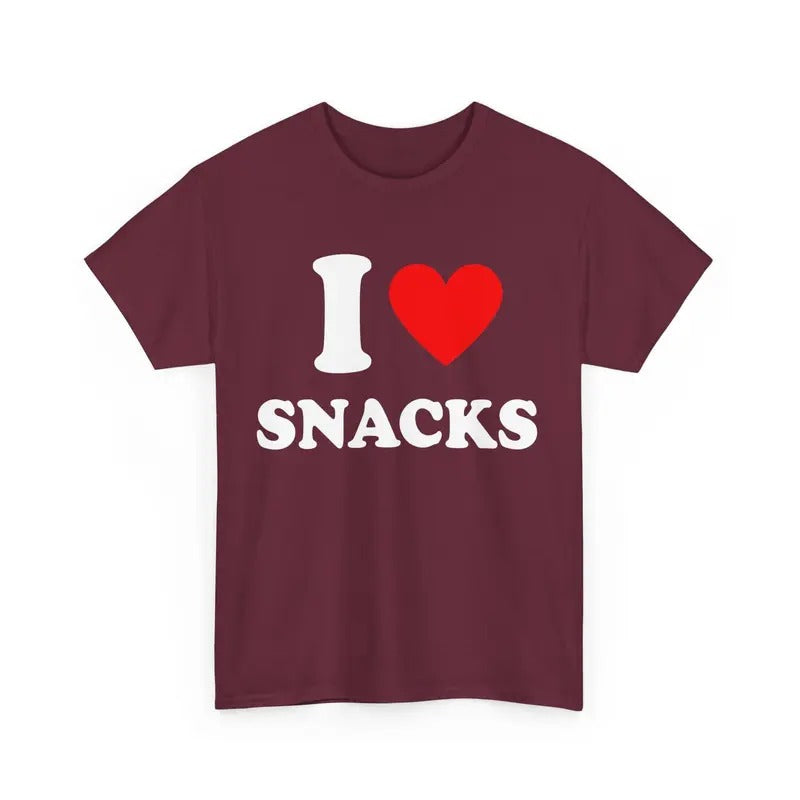 I Love Snacks Snack Lover T-shirt I Heart Snacks Shirt Funny Snack Graphic Tee For Snack Lovers Snack Addiction Tee Birthday Gift Idea T-shirt, sweater and Hoodie