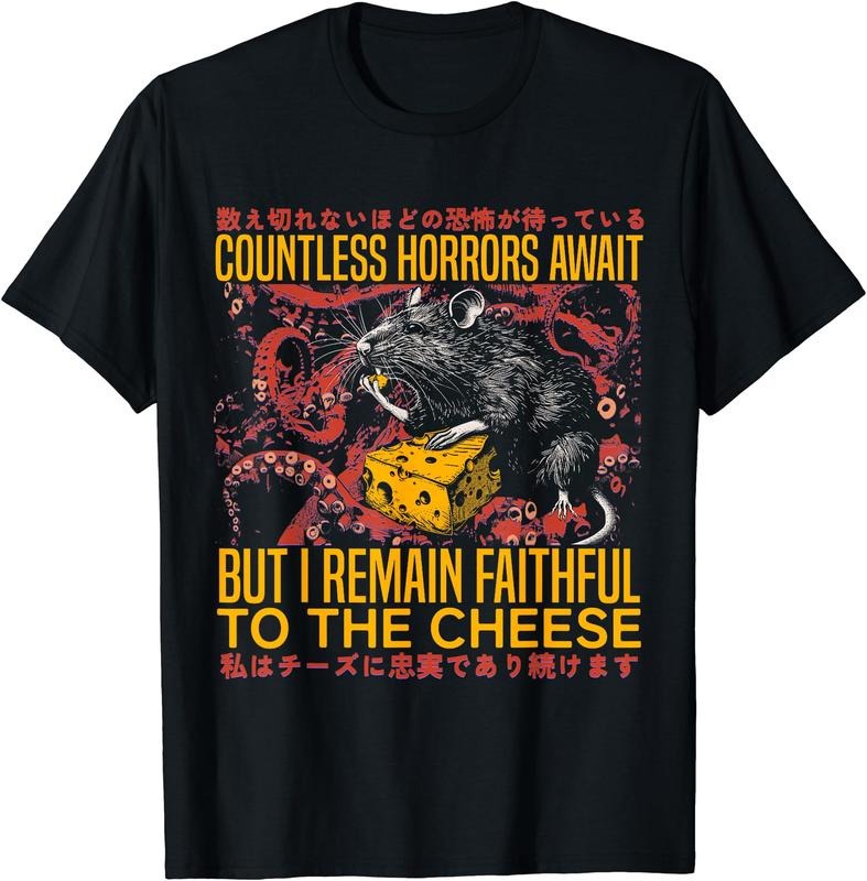 I Remain Faithful To The Cheese Vintage Japanese Rat Lover T-Shirt