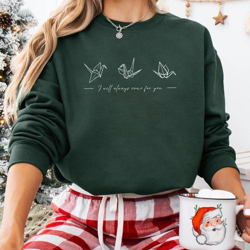 I Will Always Come For You Dramione Sweatshirt, Manacled Book Lover, Draco Fanfic, Manacled, Paper Crane Shirt, Bookish Gift, Malfoy, Grange