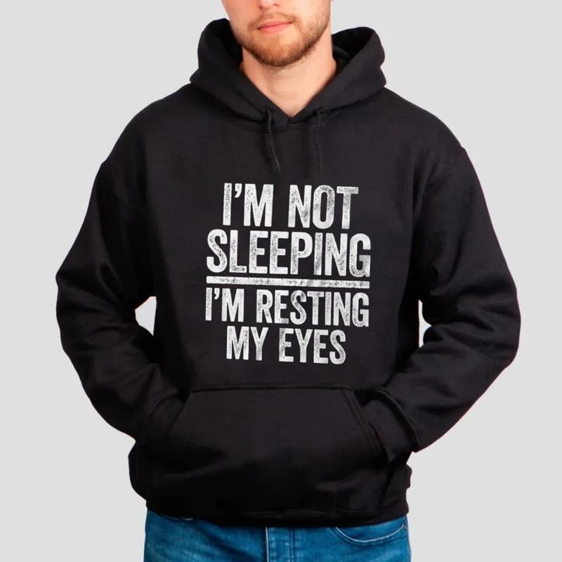 I'm Not Sleeping I'm Resting My Eyes Hoodie, Funny Mens Rad Dad Shirt, Daddy Sweatshirt For Father's Day, Unisex Crewneck Pullover Tee, Crewneck Top